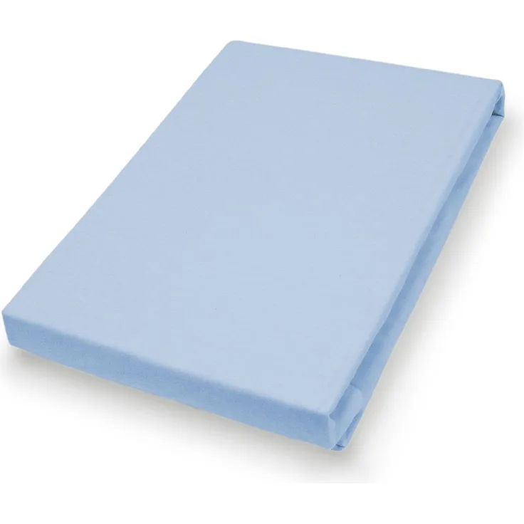 Hahn Haustextilien Jersey-Spannlaken Basic Größe 140-160x200 cm Farbe blue sky