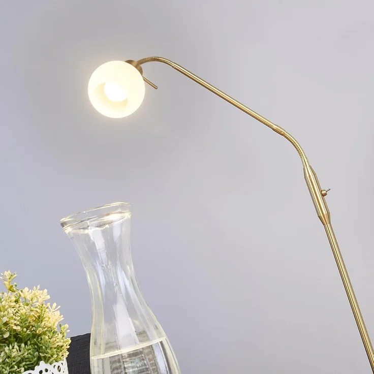 Lindby Stehlampe Elaina, Metall, Gold / Messing IP20, 1 x 10 W LED – Bild 3