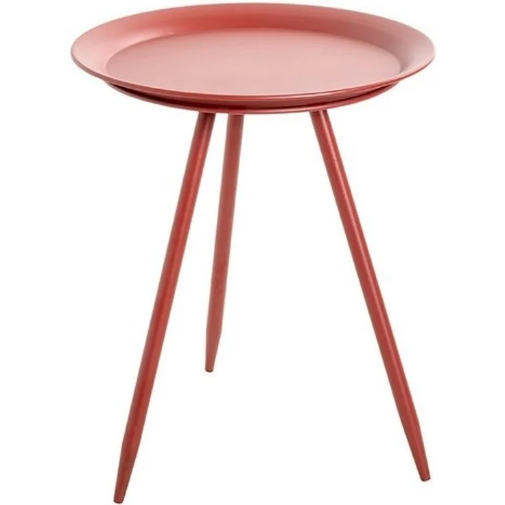 HAKU Möbel Beistelltisch, Metal, rot, Ø 38 x H 47 cm – Bild 4