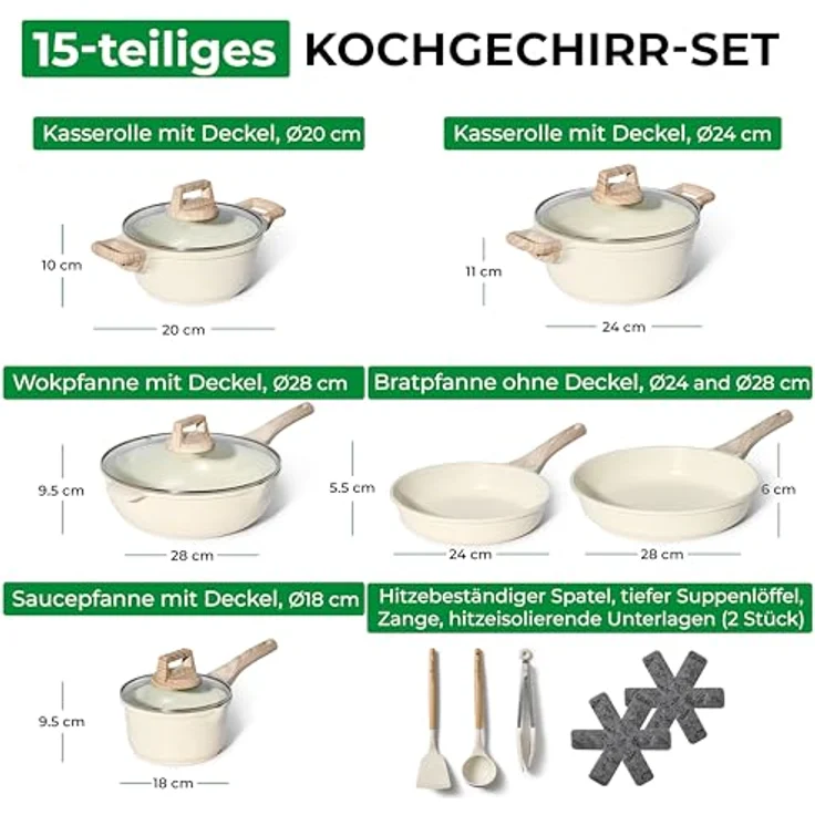 Just Perfecto Topf-Set JL-788, 3-teilig, beige – Bild 2