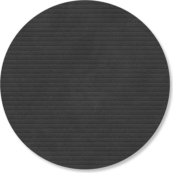 LIND DNA Glass Mat Circle ⌀ 10 cm Corduroy Black