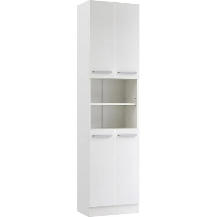 Pelipal Hochschrank TRIER - Badezimmer Hochschrank Bad in Weiß Hochglanz