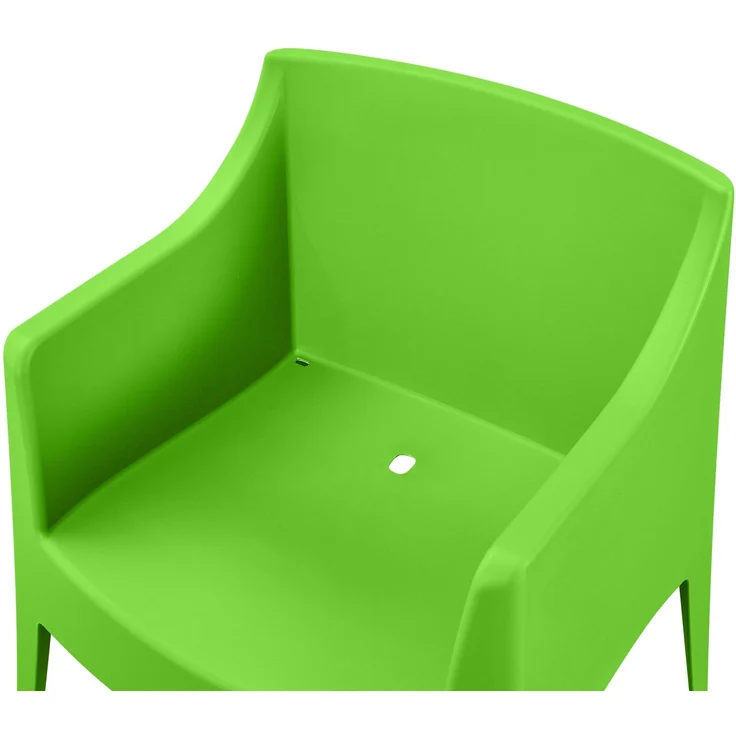 CLP 6er Set Gartenstühle Bartal stapelbar wetterfest UV-beständig bis 150 kg,grün – Bild 7