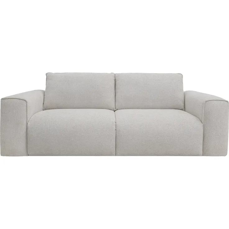 Vente-unique - POGLO Sofa Stoff Beige - B 100 cm x H 80 cm x L 216 cm – Bild 2
