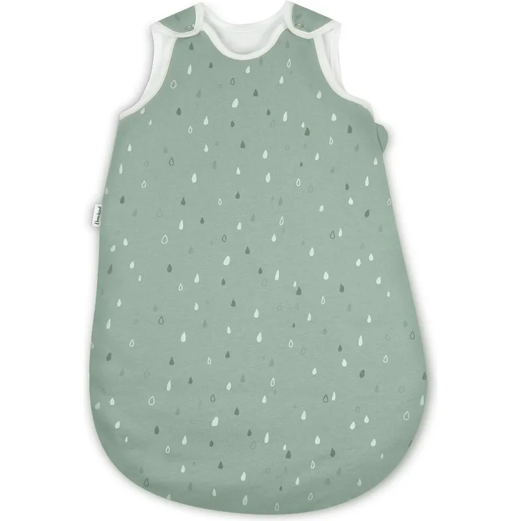 Ehrenkind® Baby Sommerschlafsack Rund | Bio-Baumwolle | Sommer Schlafsack Gr. 50/56 Jade Tropfen | Schlafsack Baby Schlafsack Kinder