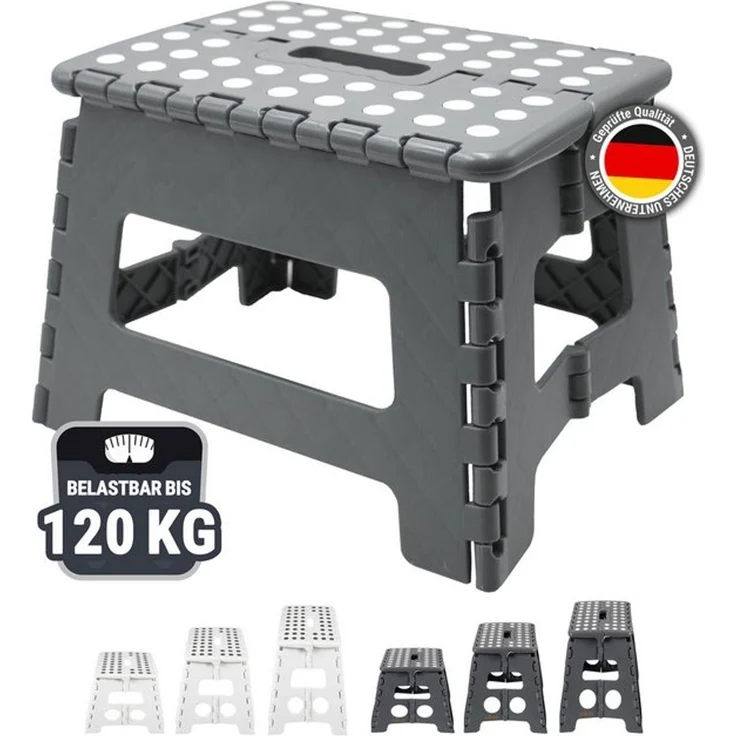 ZOLLNER Tritthocker, 100% Kunststoff, bis ca. 120 kg belastbar, Antirutschnoppen – Bild 4