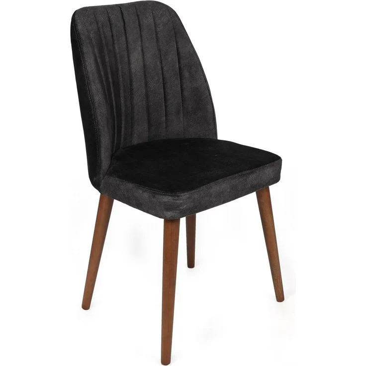 Skye Decor 'Alfa-467 V2' Stuhlset (2-teilig), Anthrazit / Walnuss, 50 x 90 x 49 cm – Bild 2