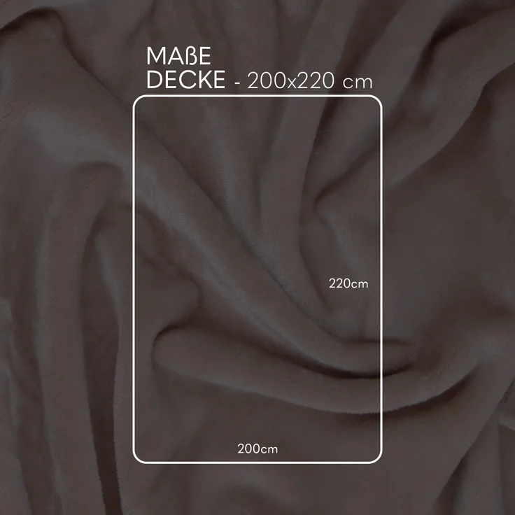 Kuscheldecke Cashmere Touch 200x220cm ( Camel ) Flauschige Wohndecke für Sofa, Couch und Bett, Tagesdecke OEKO-TEX - Sofaüberwurf – Bild 3