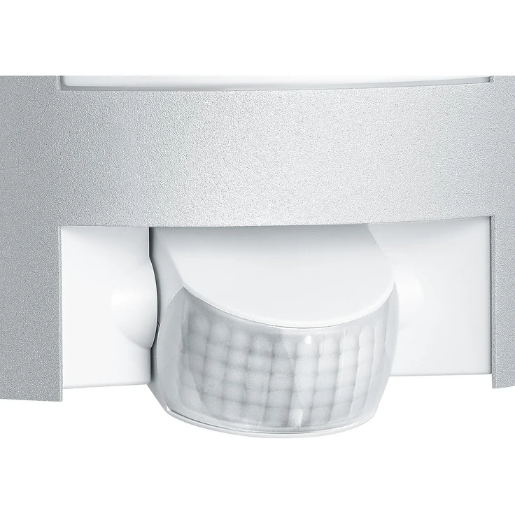 Steinel Außenwandleuchte L 12 S silber, 180°-Bewegungsmelder, E27-Fassung, max. 60 W, Aluminiumblende, IP44 – Bild 5