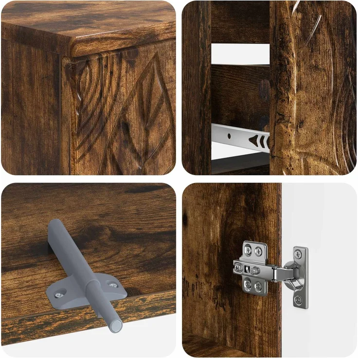vidaXL 2-teiliges Badezimmer Schrank Set DELFT Raucheiche 3417707 – Bild 6