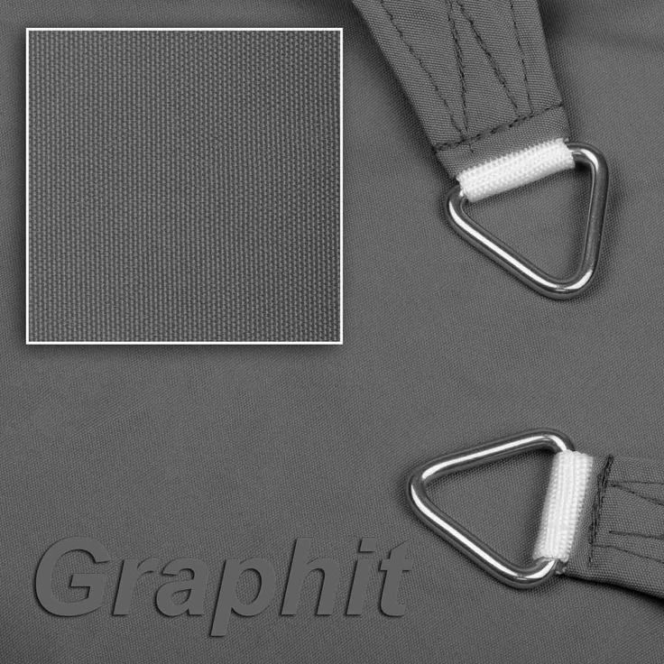 hanSe Sonnensegel Schattensegel Schattenspender UV-Schutz Quadrat 2x2m Graphit – Bild 2