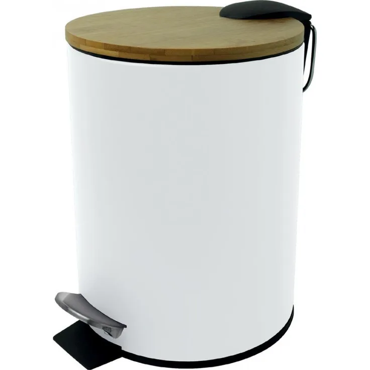 helit Tret-Abfallbehälter the bamboo", 3 Liter, weiß"