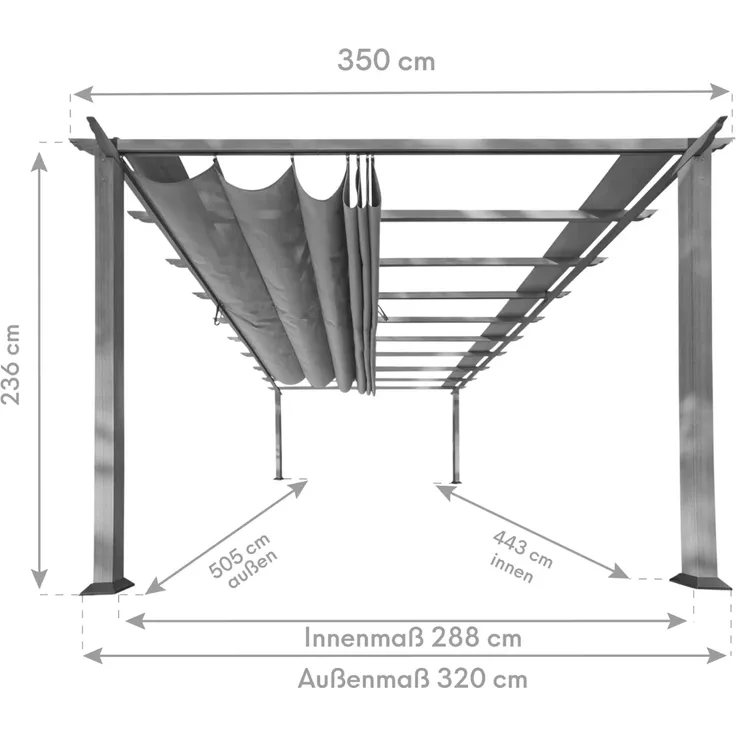Paragon Outdoor Aluminium Pergola Florenz 1116 | – Bild 4