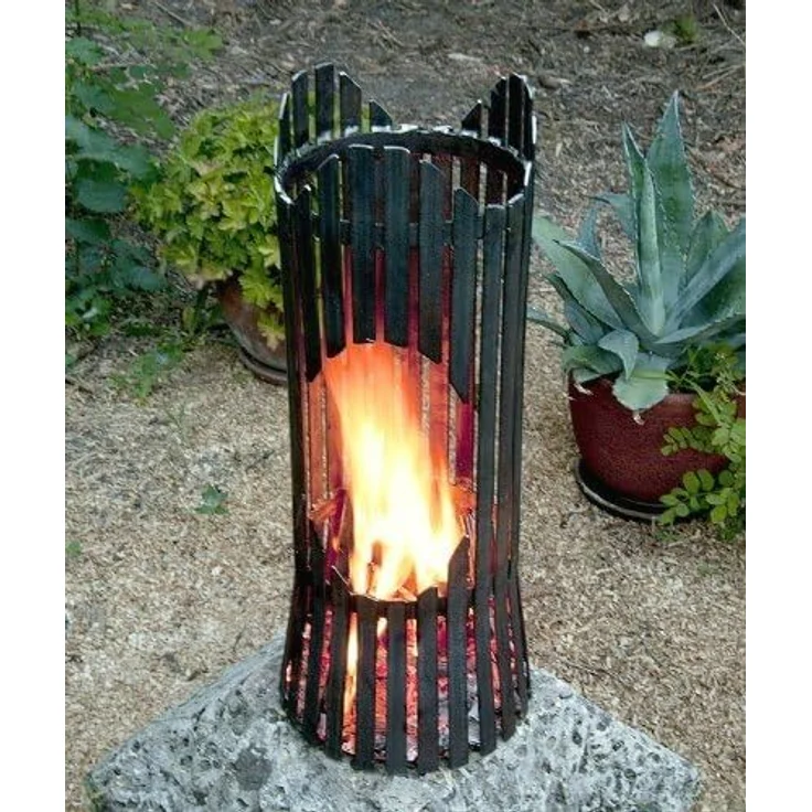 Feuersäule Albero Feuerkorb 80002 Feuerschale 60cm Metall Feuerstelle Säule – Bild 8
