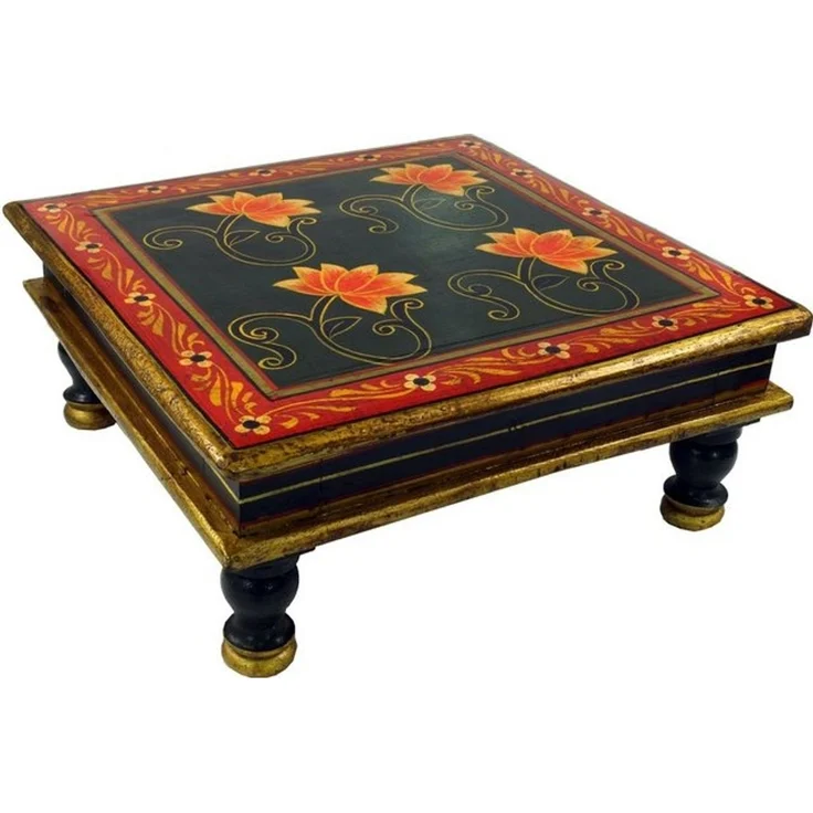 Guru-Shop Couchtisch Bemalter kleiner Tisch, Minitisch, Blumenbank -.. – Bild 3