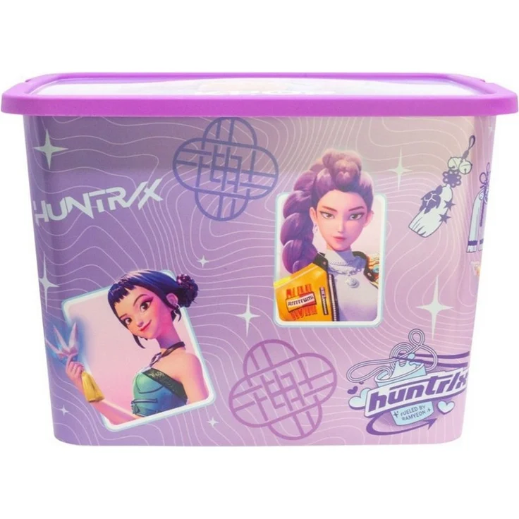 K-Pop Demon Hunters Aufbewahrungsbox HUNTRIX 23 L Klickbox Ordnungsbox Violet für Kinderzimmer und Zuhause (Set) – Bild 2