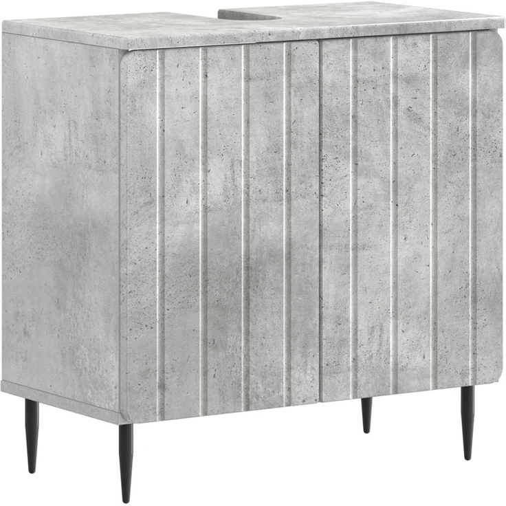 vidaXL 3-teiliges Badezimmer-Schranksystem ZWOLLE 3 stk. Betongrau 3418002 – Bild 4
