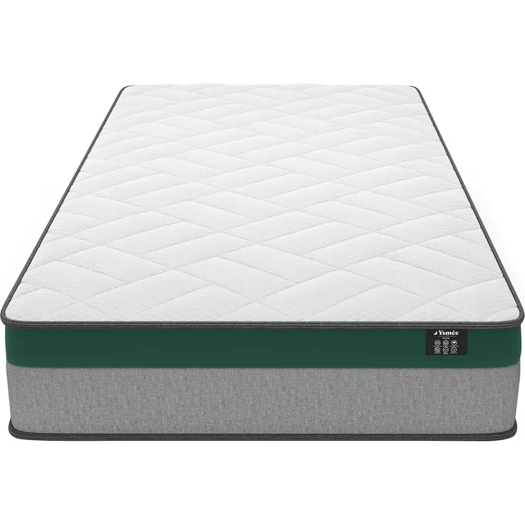 Vente-unique - PRESTIGE Set aus Matratze und Bettgestell Stoff Beige - B 90 cm x H 30 cm22 cm x L 190 cm – Bild 5