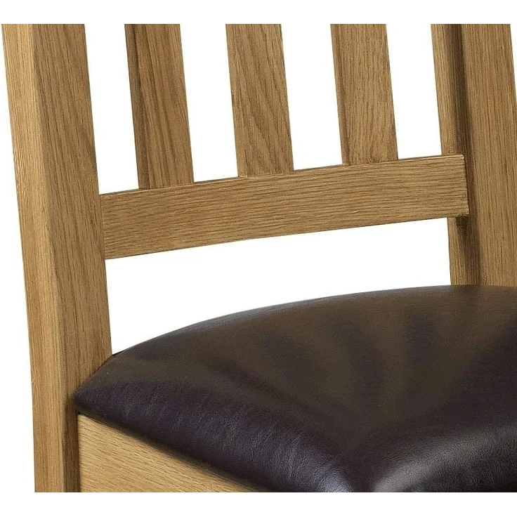 Julian Bowen Astoria Esszimmerstühle, 2er-Set, Eiche/Braun – Bild 4