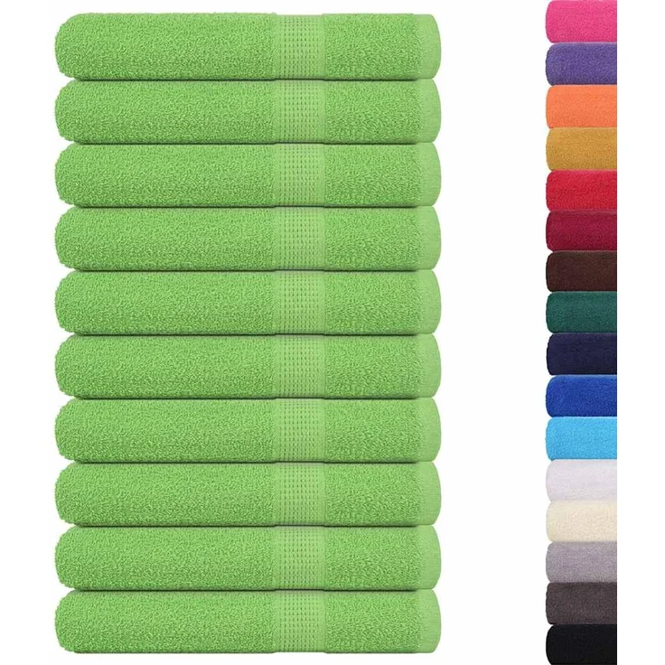 vidaXL Handtücher FROGN 10 Stk. Apfelgrün 100x200 cm 360 g/m² 137036 – Bild 2