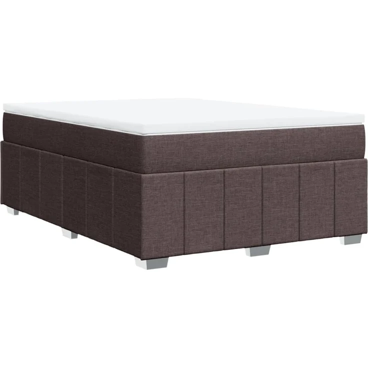 vidaXL Boxspringbett mit Matratze Dunkelbraun 140x200 cm Stoff 3285480 – Bild 9