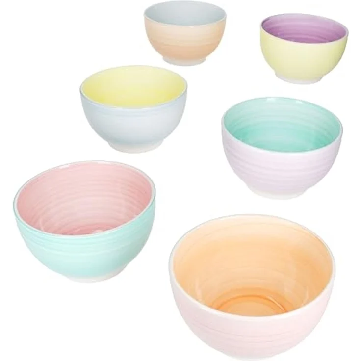 MamboCat Müslischale Pastello 6er Set Müsli-Schale Ø14cm 500ml bunte Pastell-Schüssel – Bild 2
