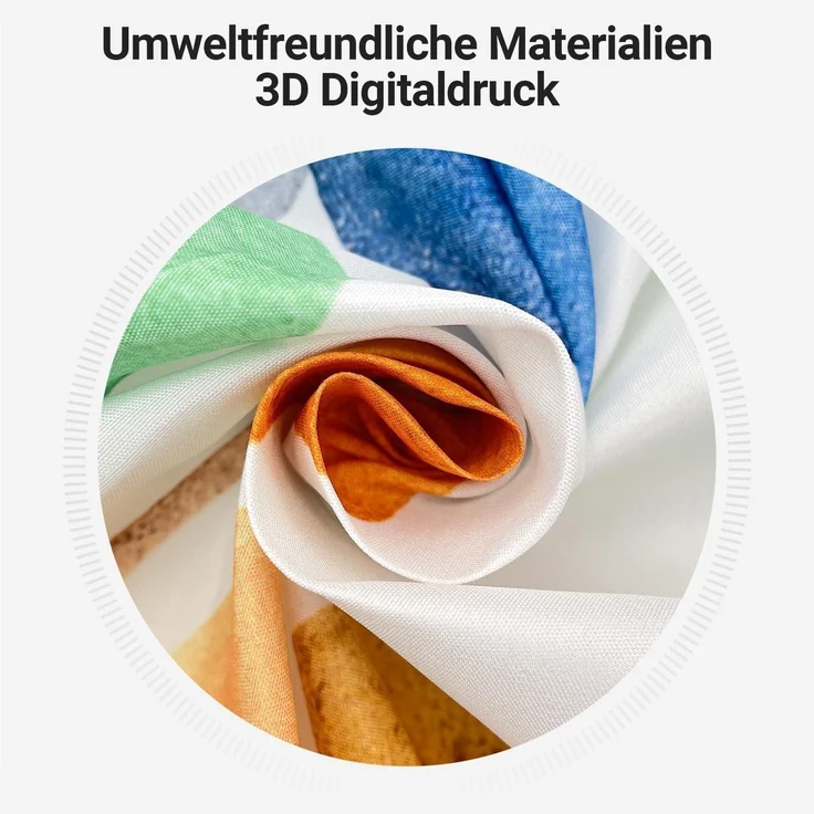 Duschvorhang Antischimmel Textil Bunter Baum 200x200cm wasserabweisend – Bild 3