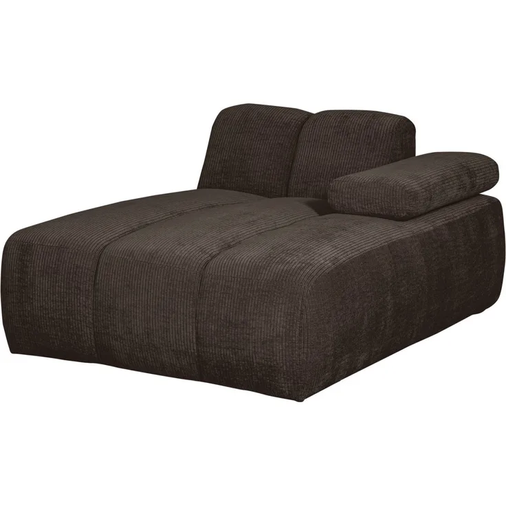 Modulsofa Mojo Flachcord Chaiselongue-Rechts, Braun