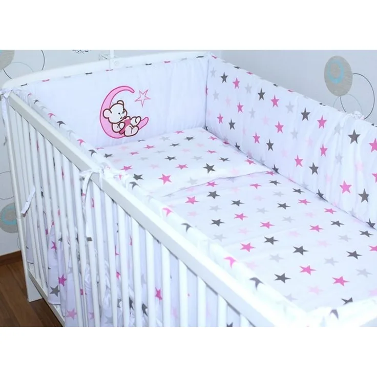 Primawela Bettnestchen Nestchen Applikation 420 cm Bettumrandung Baby Bett Kinder Kopfschutz