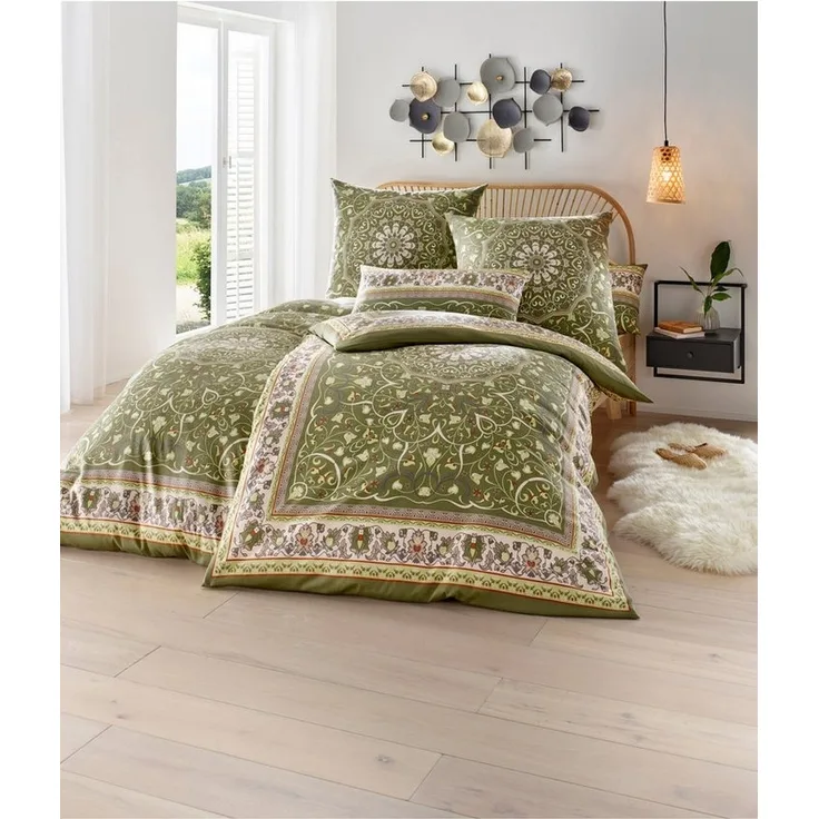 heine Bettwäsche Bettwäsche, Mako-Satin, Satin, 2 teilig, Mako-Satin, Satin