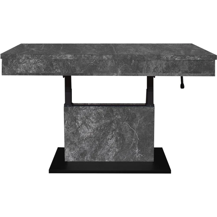 Couchtisch Höhenverstellbar Else 1 110x59x60 Holz Keramikoptik Grau – Bild 3