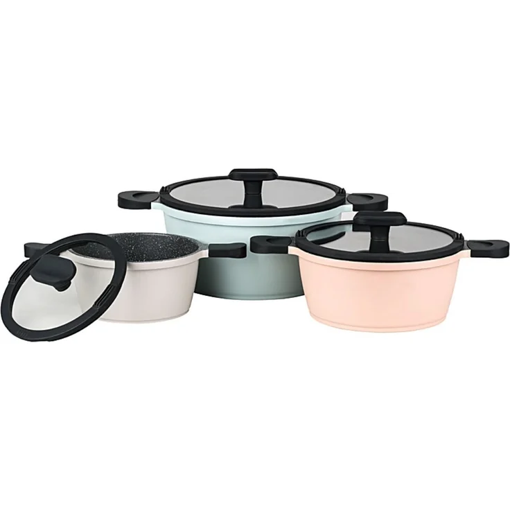 Mulex Topf-Set HAPPINESS TASTYLINE Topfset 6tlg, Aluguss – Bild 5