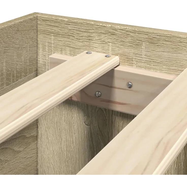 vidaXL Bettgestell mit Kopfteil Sonoma-Eiche 90x200 cm Holzwerkstoff 3295585 – Bild 8