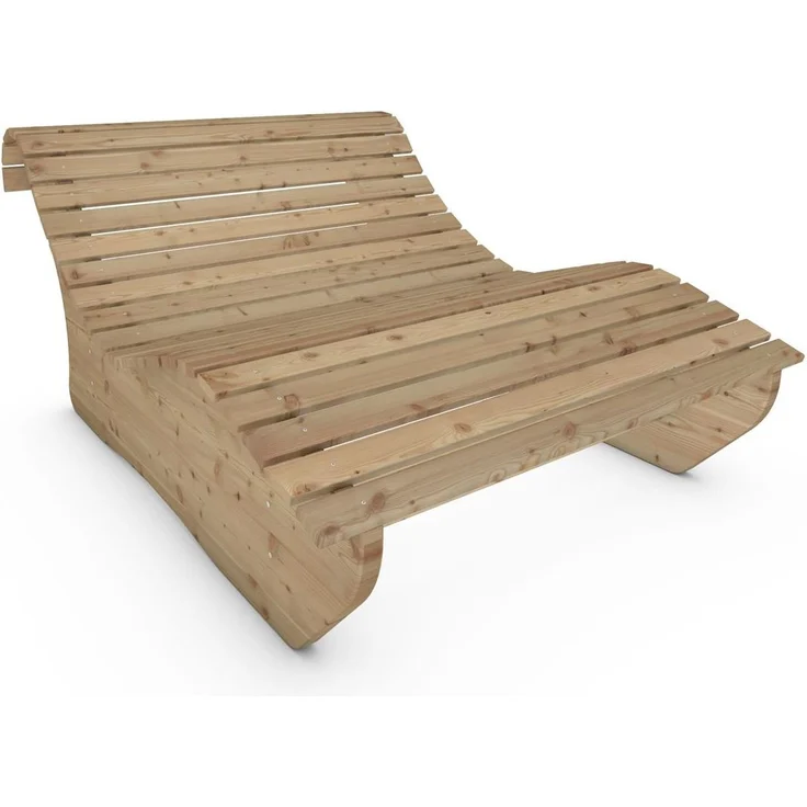 Relaxliege "Heiner" Gartenliege 140cm Lärche – Bild 8