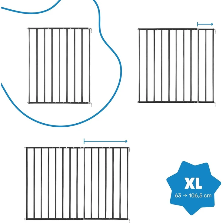 Badabulle Treppenschutzgitter Safe & Protect XL - Anthrazitgrau – Bild 3