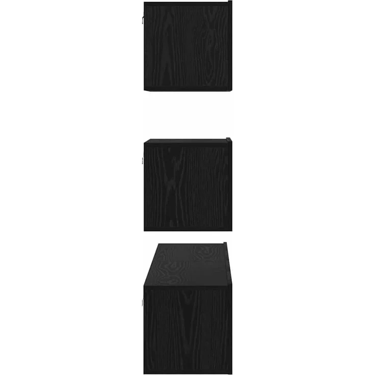 vidaXL TV-Schrankset 4 pcs Schwarz Eichen-Optik Holzwerkstoff 3393394 – Bild 8