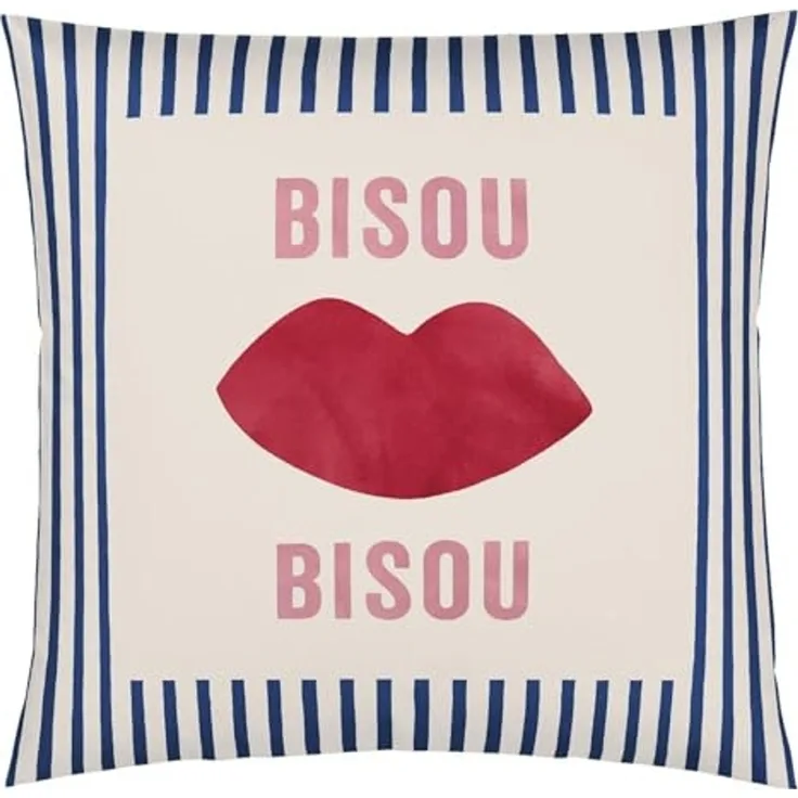 elegante Mako-Satin Kissenbezug Bisou ultramarin|40x40 cm