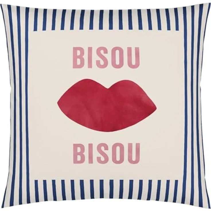 elegante Mako-Satin Kissenbezug Bisou ultramarin|40x40 cm