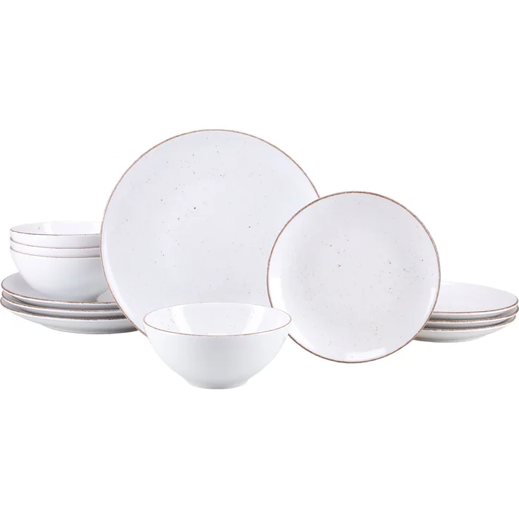 Vintage Nature Weiss, Tellerset 12-tlg (mo)