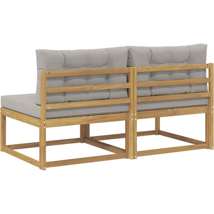 vidaXL Outdoor Mittelsofa 2 stk. 2-Sitzer Massivholz Akazie 901542 – Bild 5