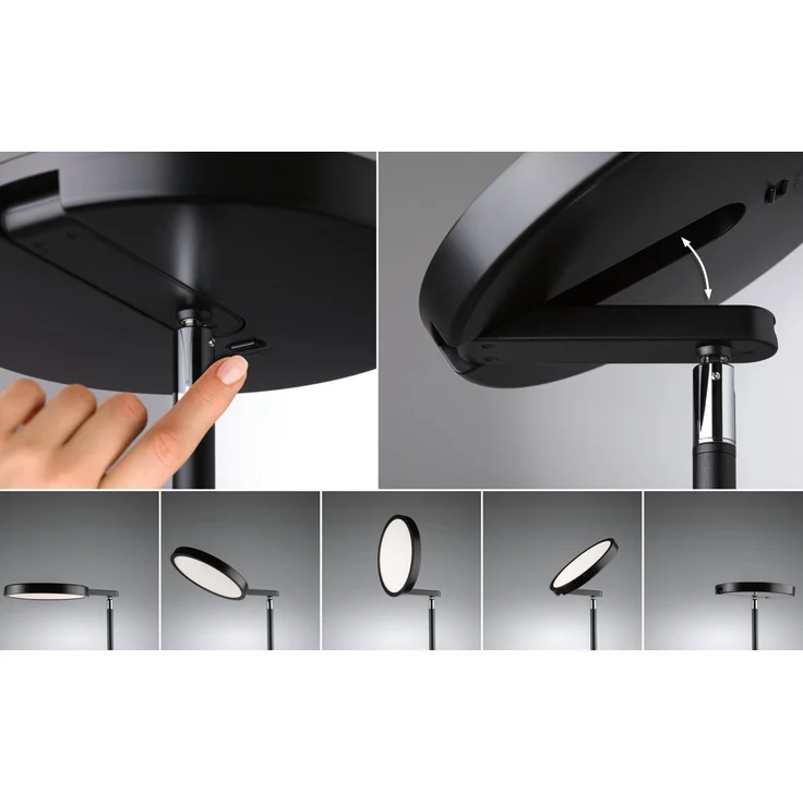 Paulmann 78019 LED Stehleuchte Caneta Schwarz Tunable White dimmbar – Bild 2