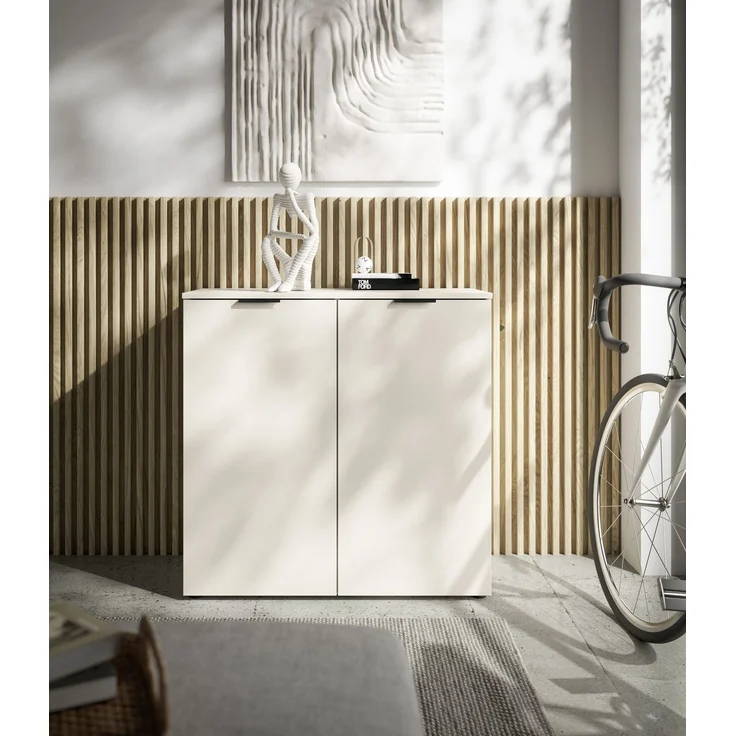 Kommode >Linz< 2 Türen, 4 Fächer, in Kaschmir - 90x90x40cm (BxHxT) – Bild 7