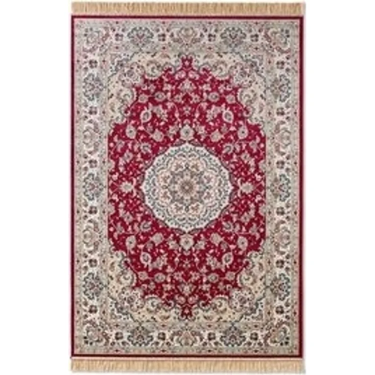 TaraCarpet Teppich Palazzo Royal Täbriz, rechteckig, Höhe: 6 mm, Täbriz Seiden Optik rot Wohnzimmer Schlafzimmer Esszimmer 95x140 – Bild 6