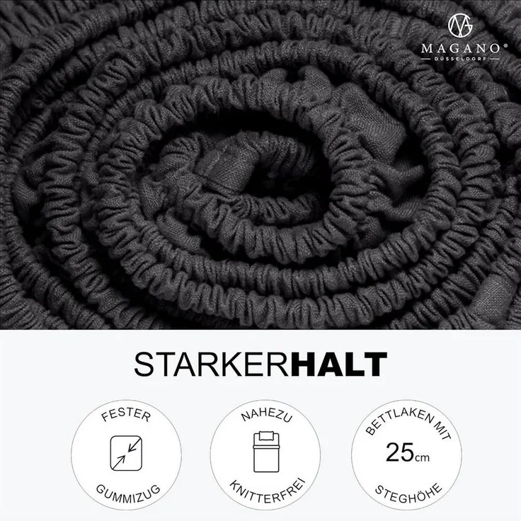 MAGANO Spannbettlaken Premium Bettlaken, Gummizug: rundum, Ultra weich, Knitterarm, Hypoallergen