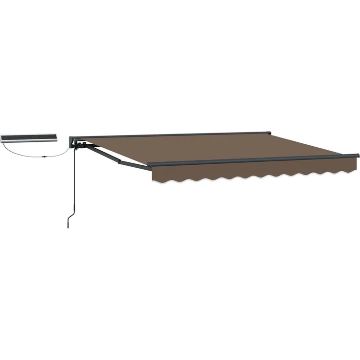 vidaXL Elektrische ausziehbare Markise Taupe 3,5 x 2,5 m 3426023 – Bild 2