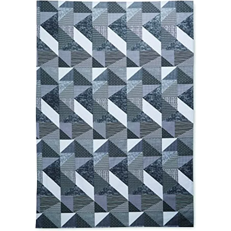 Catherine Lansfield Larsson Geo Tischdecke aus Baumwolle, abwischbar, 137x229 cm, KT/44750/W/T13217/GY – Bild 4