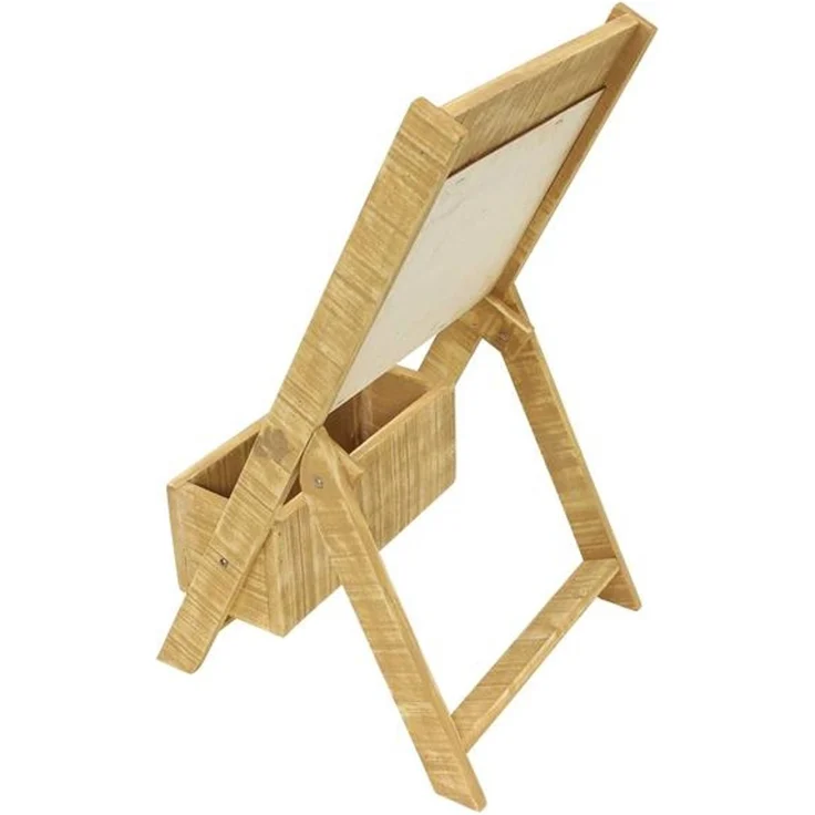 Tafel mit Pflanzkasten, klappbar, 67 cm hoch, Kreidetafel mit Blumenkasten, Kundenstopper – Bild 3