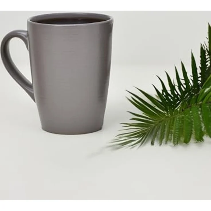 matches21 HOME & HOBBY Tasse Kaffeetassen 4er Set Steingut einfarbig matt metallic Unifarben, 4-tlg, Keramik, Tee Kaffee-Becher, modern, weiss beige grau schwarz, 300 ml – Bild 7