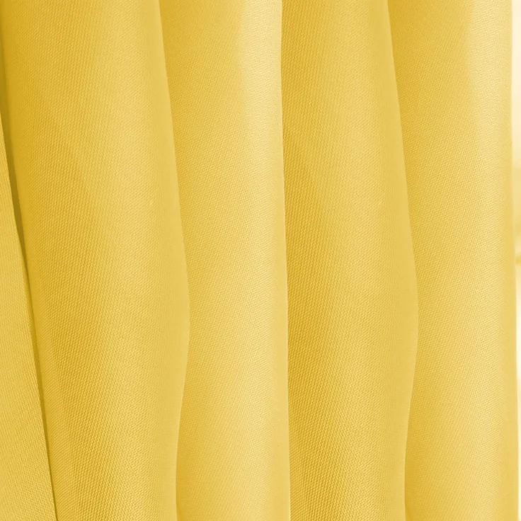 Stangendurchzug-Bistrogardine in B160cm x L60 cm, transparente uni Scheibengardine Voile in vielen verschiedenen Farben erhältlich (gelb - lemongelb) – Bild 4