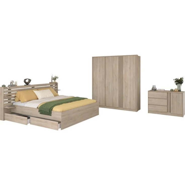 Escale 21 Stauraumbett 140x200 cm mit Schrank & Kommode – Bild 4